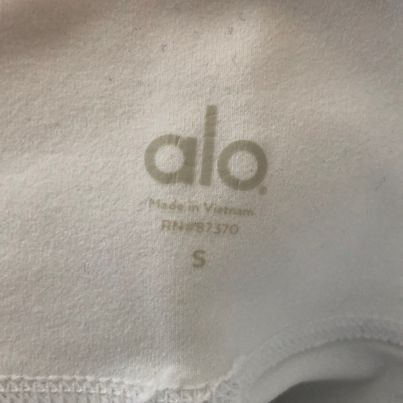 White ALO Yoga Moto Leggings - Picture 4 of 4